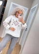 Жіночий вʼязаний светр CHARIVNA KRASA, колір Білий розмір One Size - изображение 9