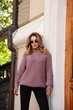 Жіночий вʼязаний светр SONYA, колір Темна пудра розмір One Size - изображение 5