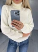 Жіночий вʼязаний светр SONYA, колір Білий розмір One Size - зображення 7
