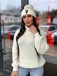 Жіночий вʼязаний светр SONYA, колір Білий розмір One Size - зображення 12
