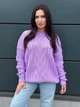 Жіночий вʼязаний светр DARINA, колір Бузок, розмір One Size - изображение 1