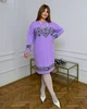 Вʼязана сукня вишиванка PTASHKA колір Бузок, розмір One Size - изображение 10