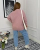 Жіночий вʼязаний светр DARINA, колір Пудра, розмір One Size - зображення 4