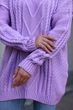 Жіночий вʼязаний светр DARINA, колір Бузок, розмір One Size - изображение 11