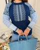 Вʼязаний светр ВАСИЛИНА, колір Синій, розмір One Size - изображение 4