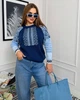 Вʼязаний светр ВАСИЛИНА, колір Синій, розмір One Size - изображение 6