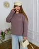 Жіночий вʼязаний светр LUNA, колір Темна пудра, розмір One Size - изображение 5