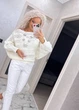 Жіночий вʼязаний ажурний светр AMMI, колір Білий розмір One Size - зображення 6