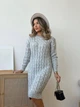 В’язана сукня міді MIRABEL, колір Сірий розмір One Size - изображение 12