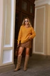 Жіночий вʼязаний светр LAURA, колір Гірчичний розмір One Size - зображення 2
