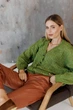 Кардиган жіночий Мереживо ART KNIT трав'яний, S-M 045750 - зображення 5