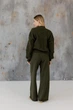 Жіночі в'язані штани Олівія ART KNIT олива, S-M 046151 - зображення 6
