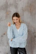 Кардиган жіночий Мереживо ART KNIT блакитний, S-M 045752 - зображення 8