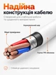 Кабель быстрая зарядка Lexego USB Type-C - USB-A 6A 120W 1м для Xiaomi Redmi Poco Samsung ксяоми самсунга универсальный шнур на телефон планшет провод для передачи данных 480 Мбит/с Mi Turbo Charge Белый (XMC-ACS) - изображение 4