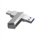 Флеш память USB Move Speed LG31 256GB USB 3.2 Gen1 + Type-C Silver (YSULG31-256GSR) - изображение 1