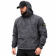 Анорак мужской Stone Island темно-серый, ветровка мужская с капюшоном, вареная плащевка XXXXL - изображение 1