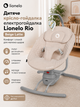 Детское кресло-качалка электрокачель Lionelo Rio Beige Latte с пультом ДУ, 3 скоростями, мелодиями и подушкой для головы - изображение 1