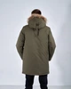 Чоловіча зимова куртка хакі кольору, розмір 2XL, арт.9055 - зображення 2