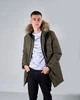 Чоловіча зимова куртка хакі кольору, розмір 2XL, арт.9055 - зображення 3