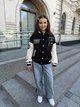 Бомбер для дівчинки тепла кофта підліткова утеплена толстовка дитяча на флісі без капюшона IRmAS 1396 розмір зріст 140 чорний - зображення 8