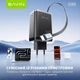 Сетевое зарядное устройство со встроенным кабелем Bavin PD 67W, USB-A 22.5W + кабель Type-C 70 см Gold (C-PC2089Y-C GD) - изображение 5
