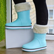 Женские теплые зимние резиновые полусапожки CROCS 36р (23 см) Голубые - изображение 8