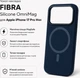 Чехол для смартфона Apple iPhone 17 Pro Max BeCover FIBRA Silicone OmniMag Deep Blue (BC_716346) - изображение 2