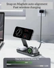 Складная беспроводная зарядная станция 3 в 1 MagSafe (15W) для iPhone, Apple Watch и AirPods (+ адаптер в комплекте, черный) - изображение 7