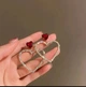 Серьги в стразах и кристаллах сердце, 5690 - изображение 5