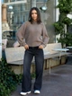 Женский свитер вязаный оверсайз Raglan Sweater темно-бежевый One Size - изображение 2