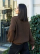 Жіночий светр в'язаний оверсайз Raglan Sweater коричневий One Size - зображення 5