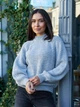 Жіночий светр в'язаний оверсайз Raglan Sweater сірий One Size - зображення 4