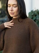 Жіночий светр в'язаний оверсайз Raglan Sweater коричневий One Size - зображення 7