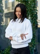 Женский свитер вязаный оверсайз Raglan Sweater белый One Size - изображение 6