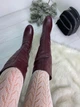 Женские сапоги 6571, бордовые, зимние, натуральная кожа (2880), 35 - изображение 3