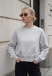 Жіночий світшот стаф сірий меланж із флісу спортивна кофта Staff make gray melange fleece S (406870) - зображення 1