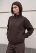 Олімпійка жіноча стаф коричнева оверсайз з флісу утеплена Staff jun brown oversize fleece XS (406769) - зображення 5