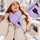 Шарф с подогревом электрический USB Intelligent Heating Scarf, 3 режима, фиолетовый - изображение 2
