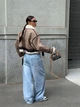 Дублянка з еко хутра та еко шкіри L беж - зображення 3
