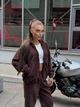 Спортивный костюм из плотного двустороннего флиса 42-44 шоколад - изображение 2