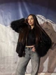 Шубка из ламы на пуговицах 42-48 черный - изображение 1