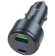 Автомобільний зарядний пристрій HOCO Z57B USB-A + USB-C PD 45W QC3.0 63W з LED-дисплеєм, графітовий - зображення 1