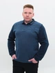 Поло мужское синее плотное длинный рукав 9506-03 3XL - изображение 1