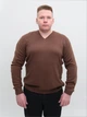 Свитер мужской коричневый тонкий кашемировый 20702-04-V M - изображение 7