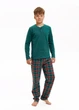 Піжама дитяча Family Look з бавовни Наталюкс 38р. 146см-152см зелений (9456134888861) - зображення 1