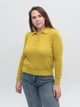Поло женское горчичное вязаное длинный рукав 12502-05 ONE SIZE - изображение 4