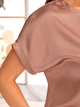 Жіноча шовкова блуза з еластичним низом LadyLike 50 Капучино ladlk51330088 (ladlk2051330088440) - изображение 7