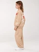 Костюм для дівчинки Love (світшот+штани) Liven 134 Бежевий uaclp-16537 (uacl-16537-238375) - изображение 3