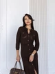 Жіноча в'язана сукня на гудзиках ROMANCE Larionoff 46 Шоколадний lar3774 (lar4008000011) - изображение 5