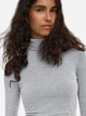 Гольф жіночий ONLY 15380914-Light Grey Melange XL Сірий (5715907440242) - зображення 4